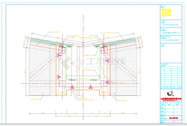 某地钢结构雨篷铝单板幕墙节点CAD图纸-图一
