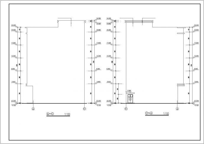 某5层3414平方米框架结构工业厂房设计cad建筑图（含设计说明）_图1