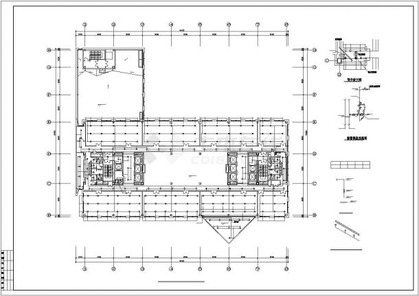 某高层办公楼建筑给排水设计施工方案CAD图纸-图二