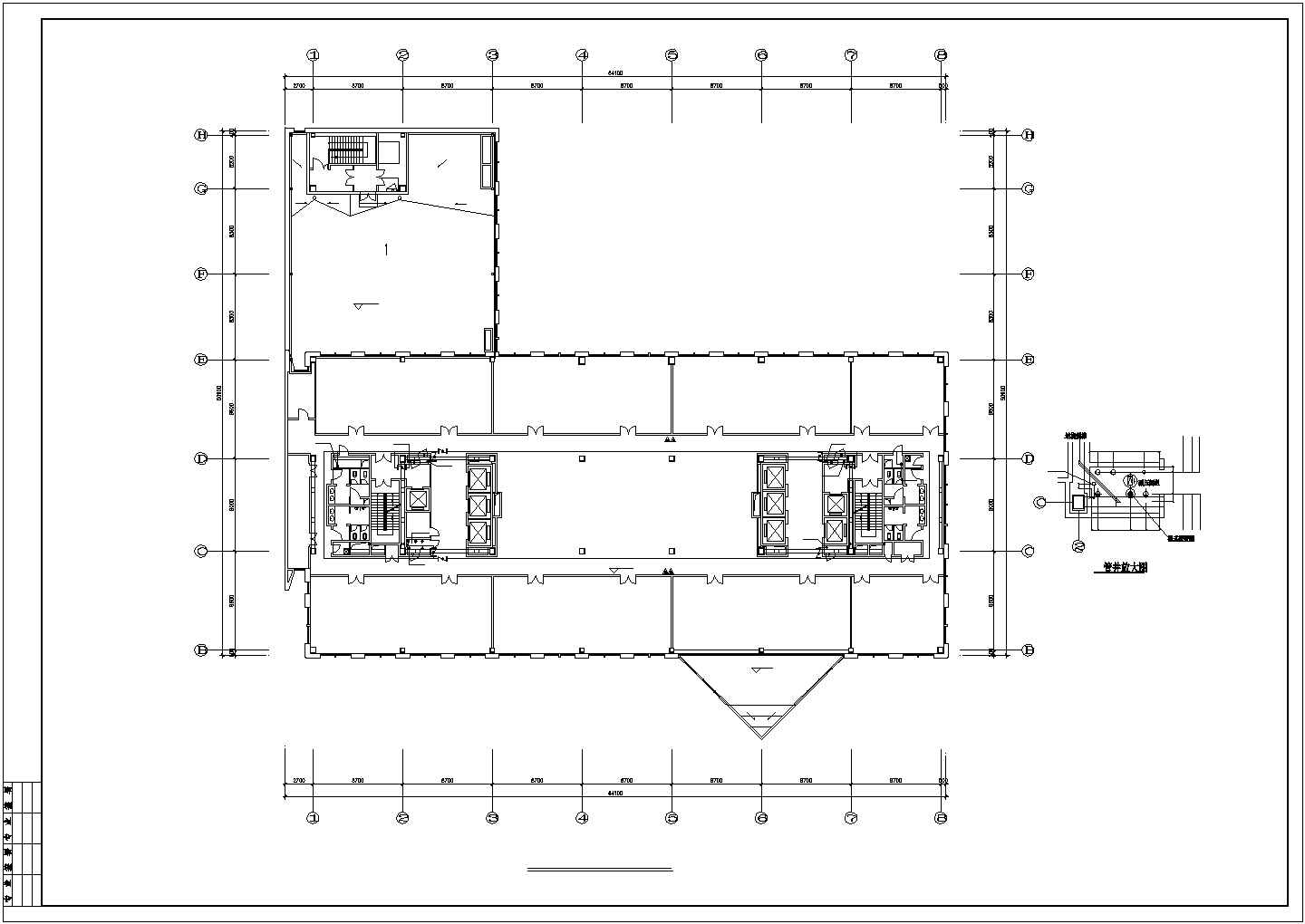某高层办公楼建筑给排水设计施工方案CAD图纸