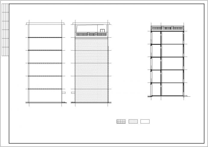 某现代风格五层办公楼建筑设计施工方案CAD图纸_图1
