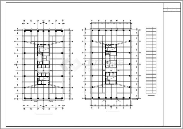 某超高层办公楼结构设计施工方案CAD图纸-图一
