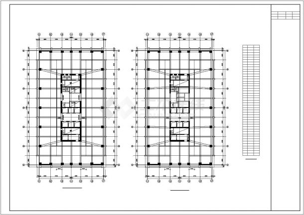 某超高层办公楼结构设计施工方案CAD图纸-图二