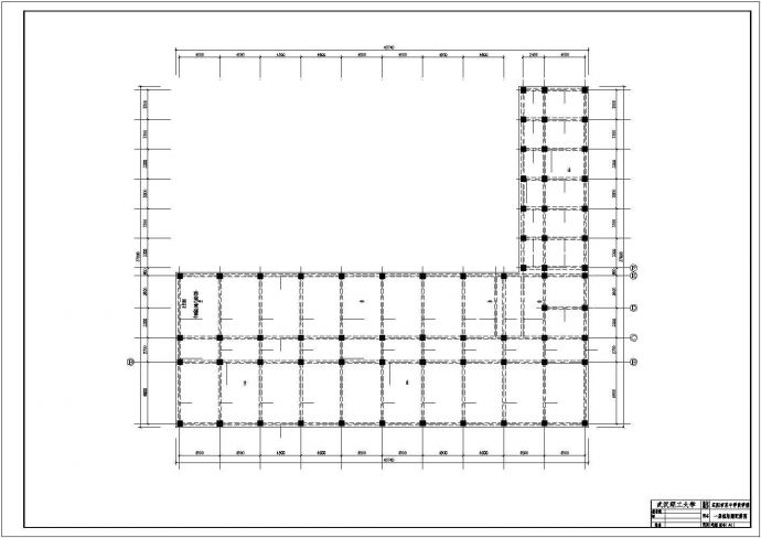 某五层砖混结构中学教学楼建筑设计施工方案CAD图纸_图1