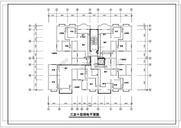 苏州小高层住宅电气设计全套施工cad图纸，共十五张-图一