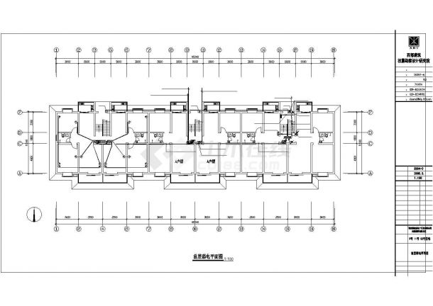 西航集团西苑小区住宅电气系统设计施工cad图，共十四张-图二