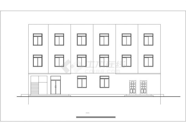 深圳龙华区某五金厂三层砖混结构宿舍楼建筑设计CAD图纸 （含天面层）-图二