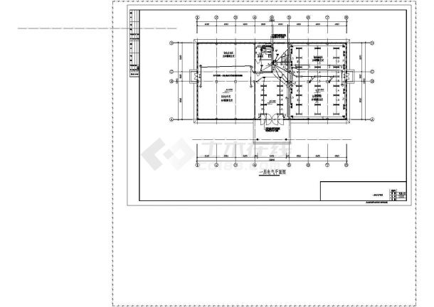 某三层办公楼电气CAD建筑设计施工图-图一