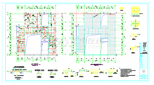 某地汽车贸易城门式钢架钢结构施工图CAD图纸-图二
