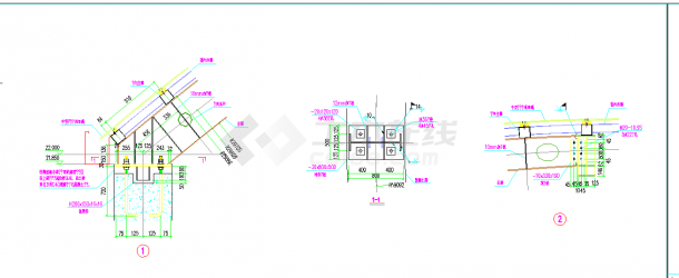 某地双曲钢结构玻璃顶节点详图CAD图纸-图二