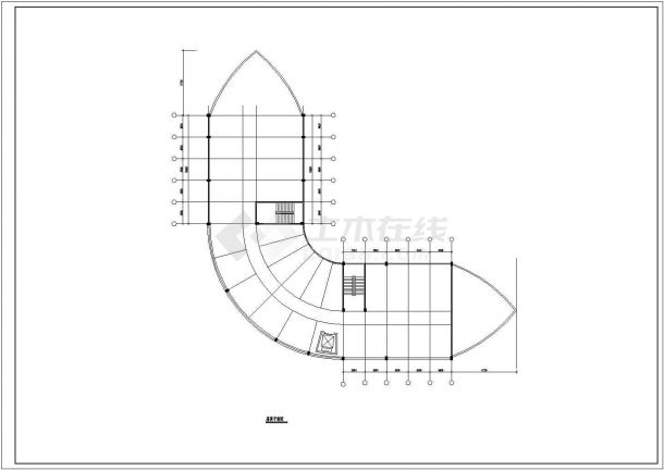 某小高层框架结构大酒店设计cad建筑方案图-图一