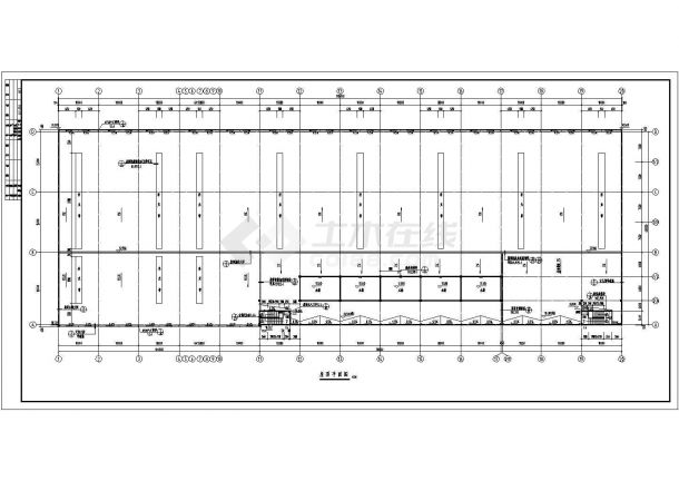 某框架结构管材管件车间设计cad建筑施工图（含设计说明）-图一