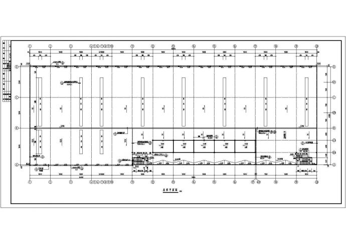 某框架结构管材管件车间设计cad建筑施工图（含设计说明）_图1