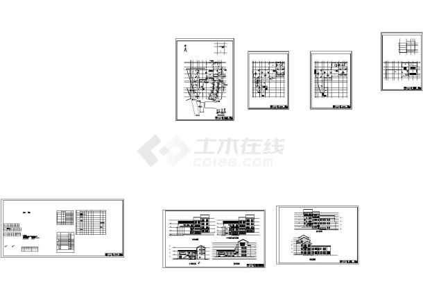 某精品民宿会馆建筑cad图纸+su模型-图一