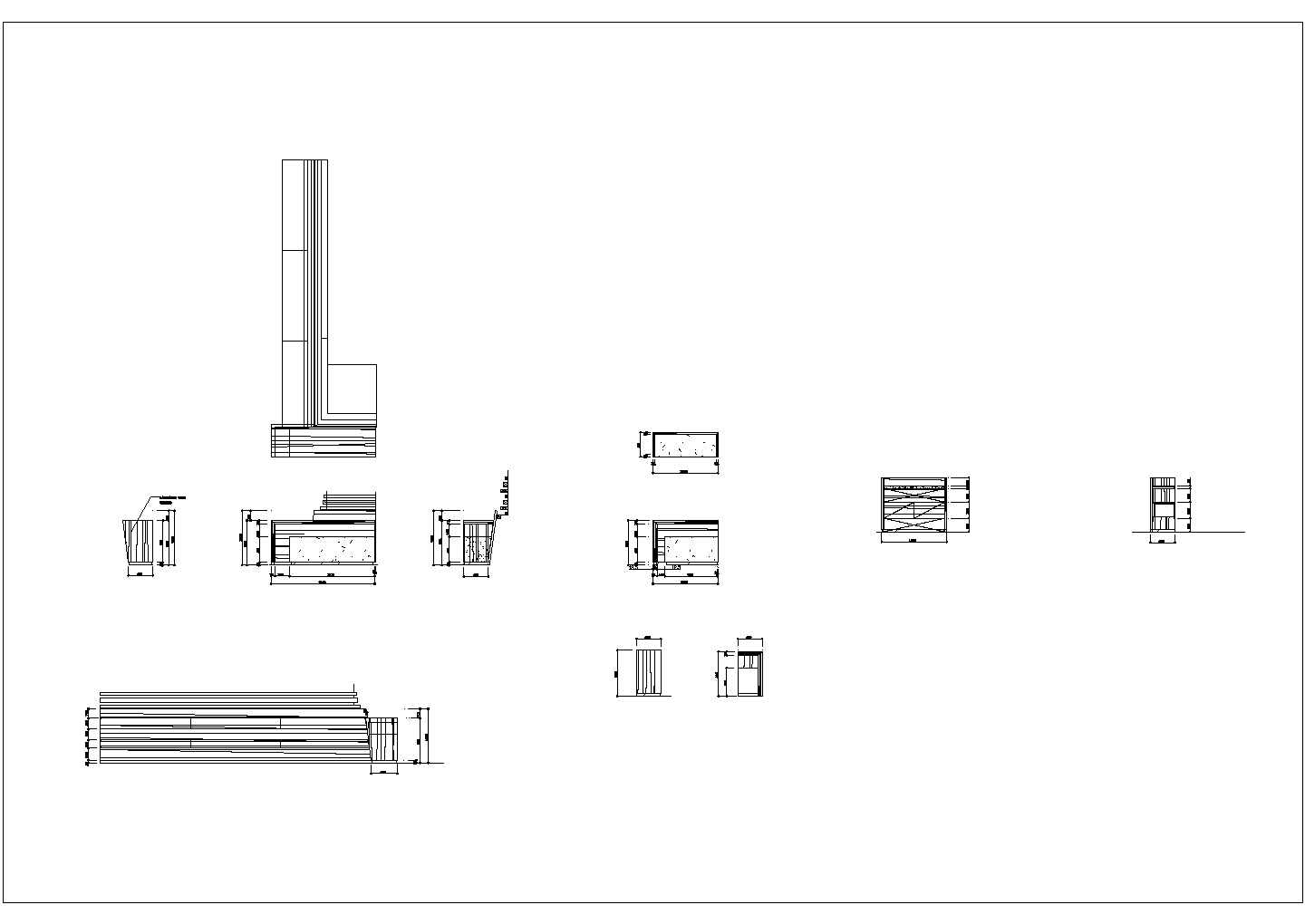 某美食广场施工CAD餐厅设计节点完整详图