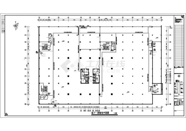 某高层办公楼强弱电全套设计施工方案CAD图纸-图一