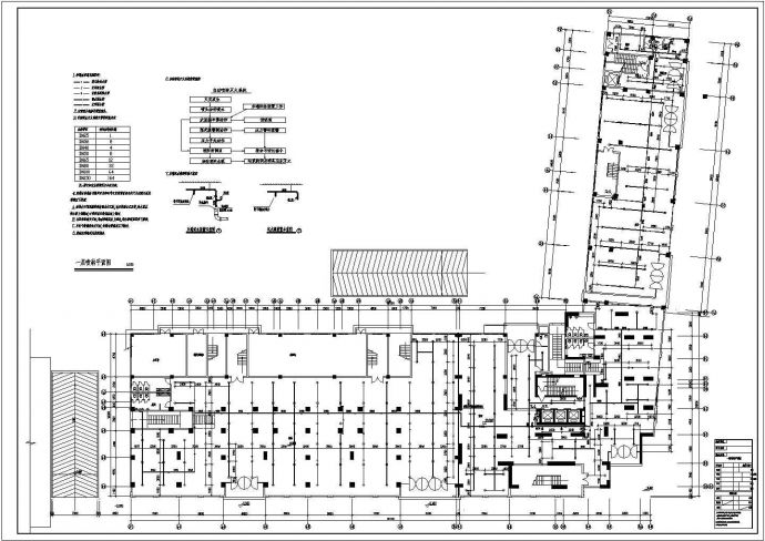 27层V型商住楼排各层给排水消防平面建施cad图，共二十三张_图1