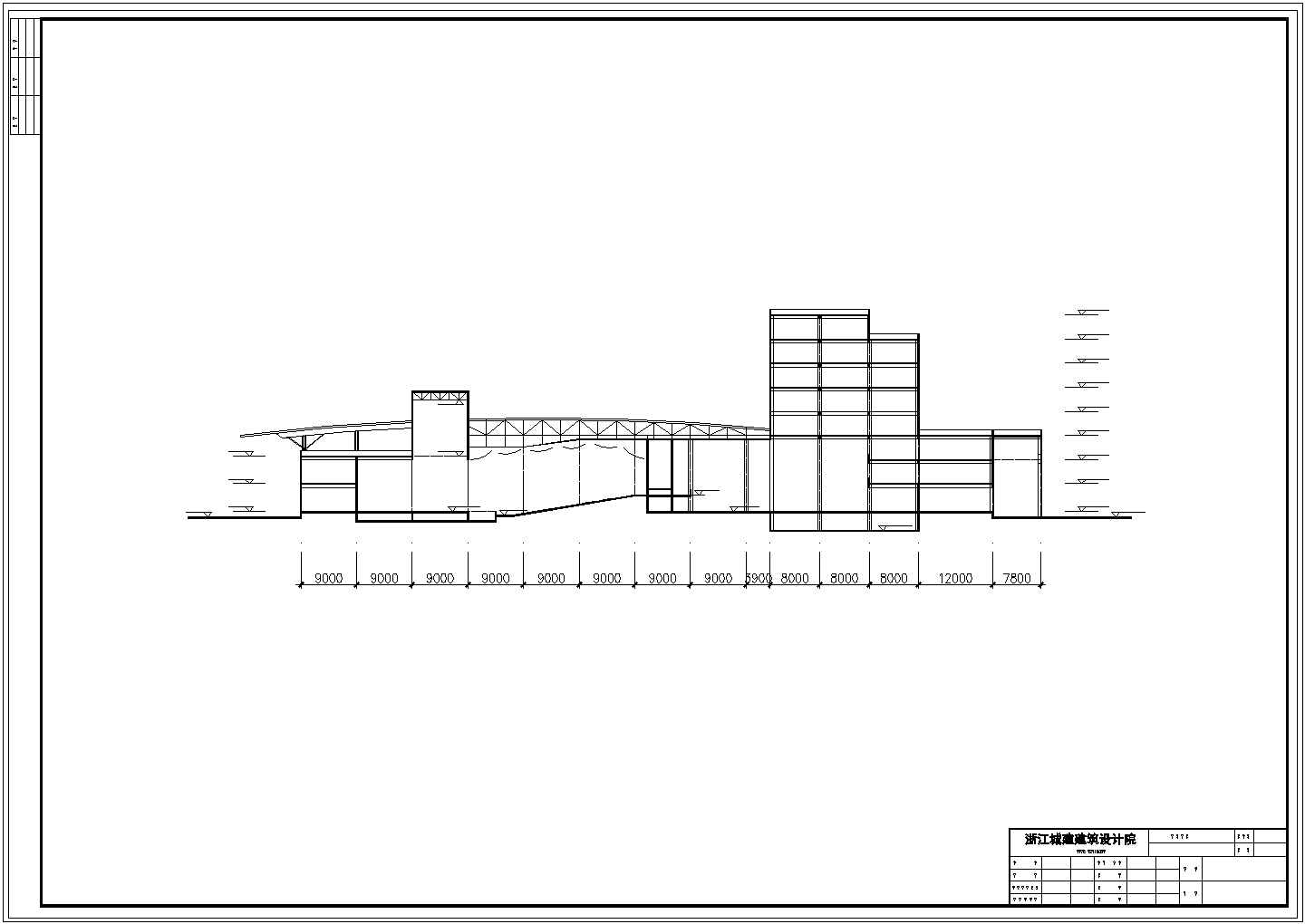 浙江某艺术学院内部图书馆+剧院建筑设计CAD图纸