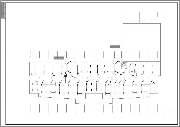 某行政楼五层办公楼电气设计施工方案CAD图纸_图1