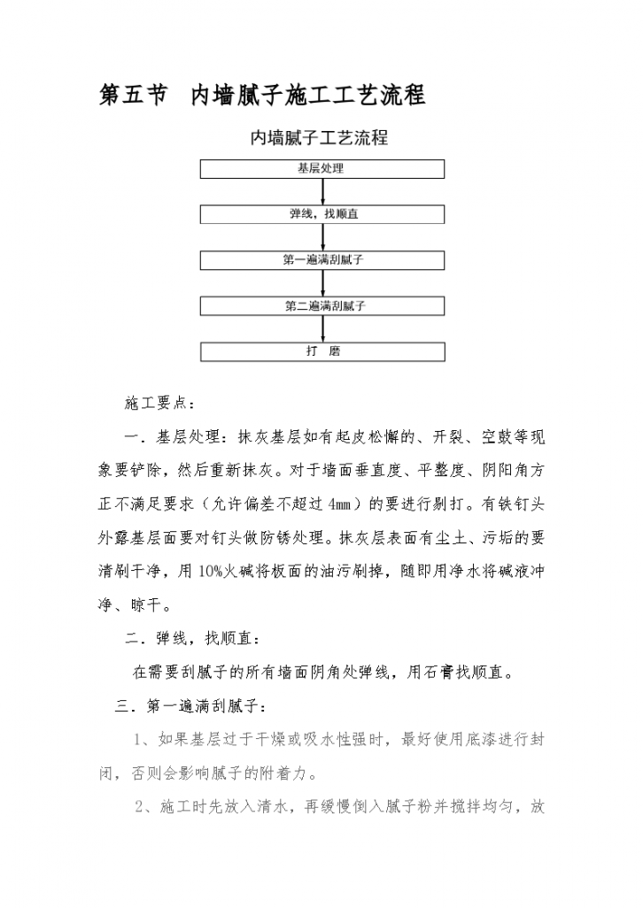 建筑装饰装修工程腻子施工方案-图二