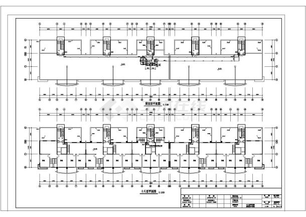 -1+18层商住楼给排水CAD图纸-图一