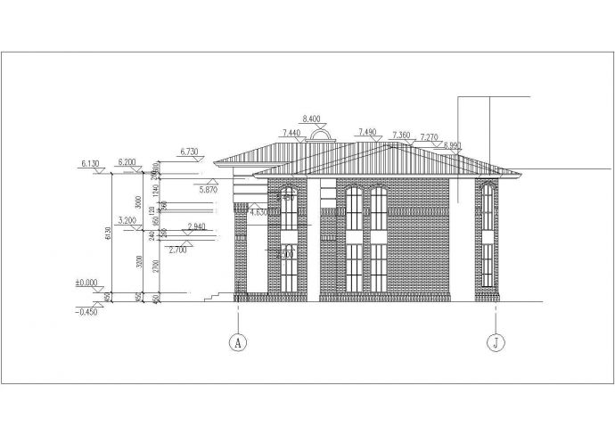 某东南亚风格私人精装别墅设计施工方案CAD图纸_图1