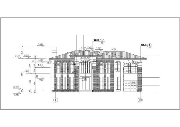 某东南亚风格私人精装别墅设计施工方案CAD图纸-图二
