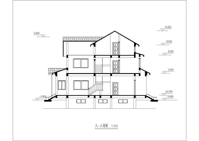 某市中心东南亚风格商业豪华别墅设计施工方案CAD图纸_图1