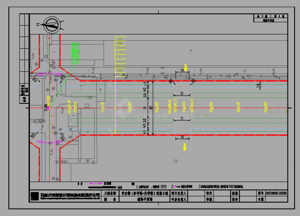 育才街（和平路-光华路）道路工程设计cad全套施工图（含设计说明，含排水工程设计，含交通工程设计，含照明工程设计，含管线综合工程设计，含绿化工程设计）-图一