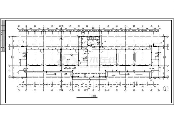 5层教学楼建筑施工图纸（共4套图纸）-图二