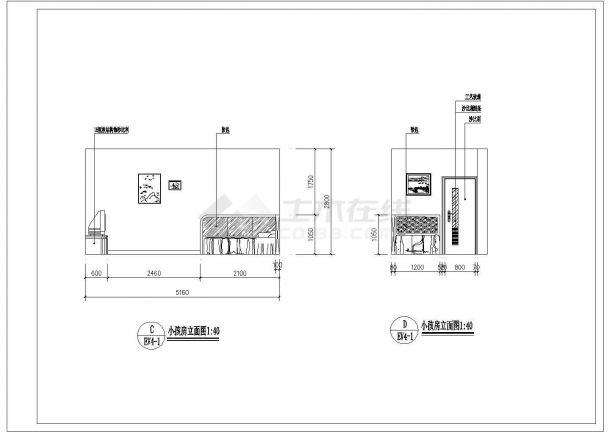 某家庭装修全套设计cad施工图-图二