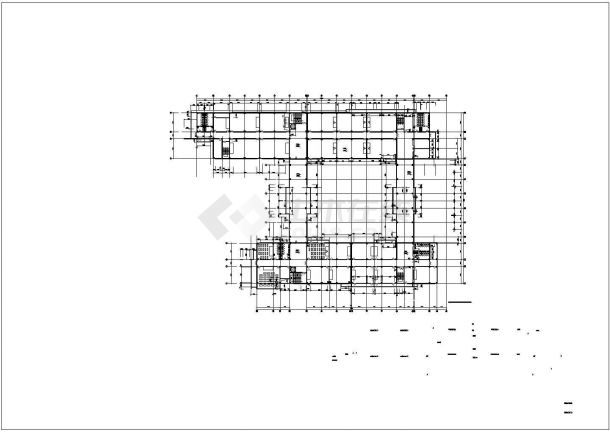 某大学六层教学楼建筑施工设计CAD图纸-图二