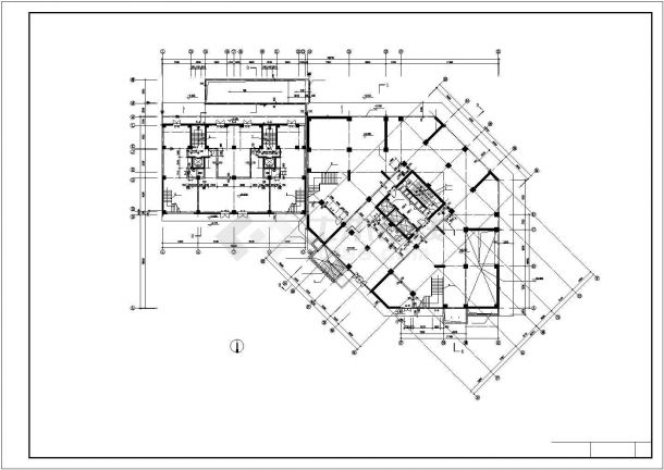 郑州某街道26层剪力墙结构住宅楼全套建筑设计CAD图纸（1-5层商用）-图二