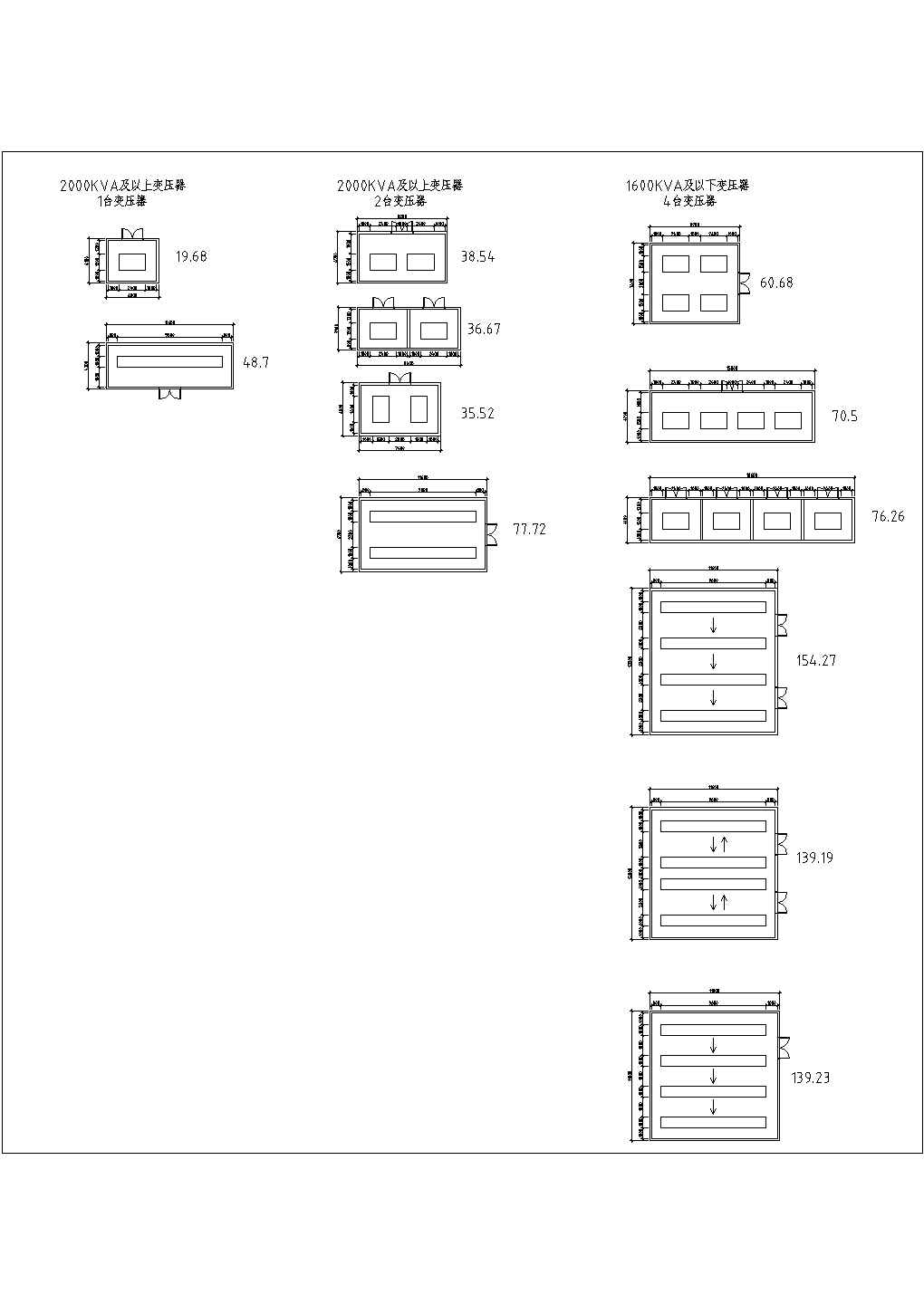 某10KV变压器室典型布置CAD设计方案