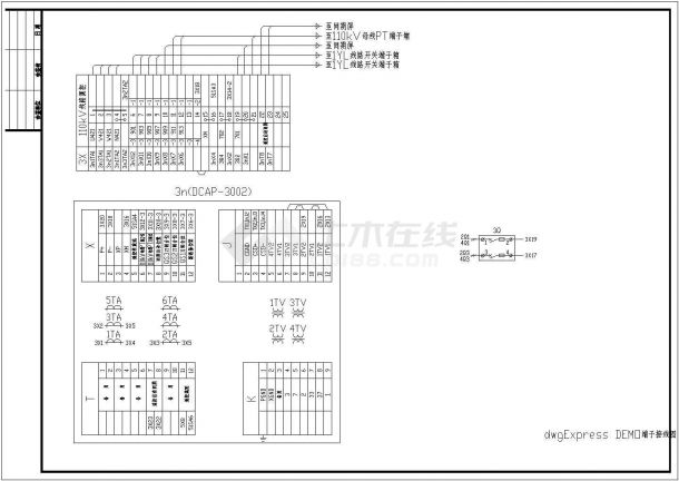 某站110kV线路测控图CAD完整-图一