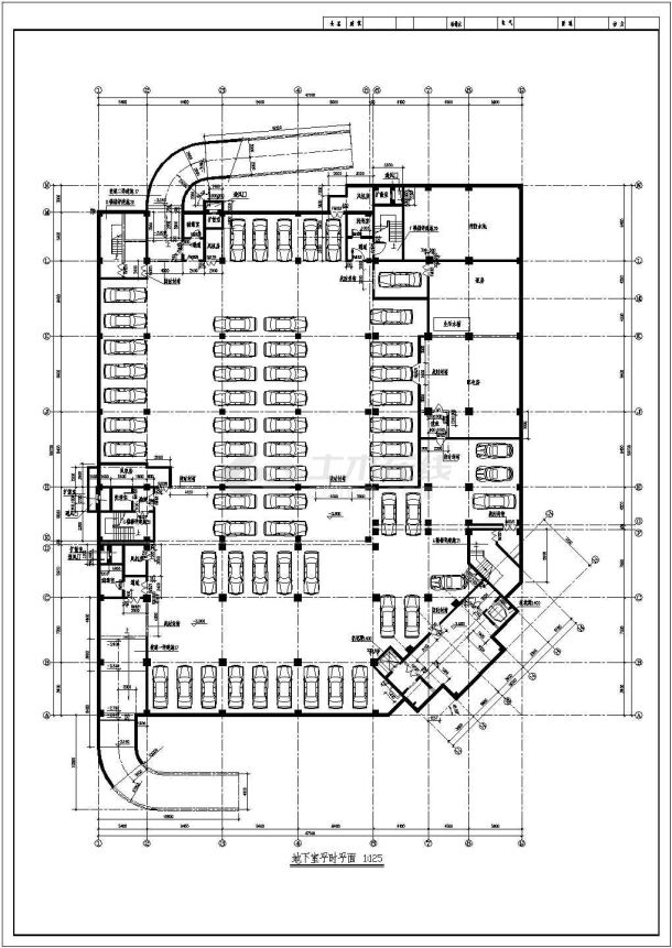 【吉安】某花园小区多层住宅楼全套建筑设计cad图-图二