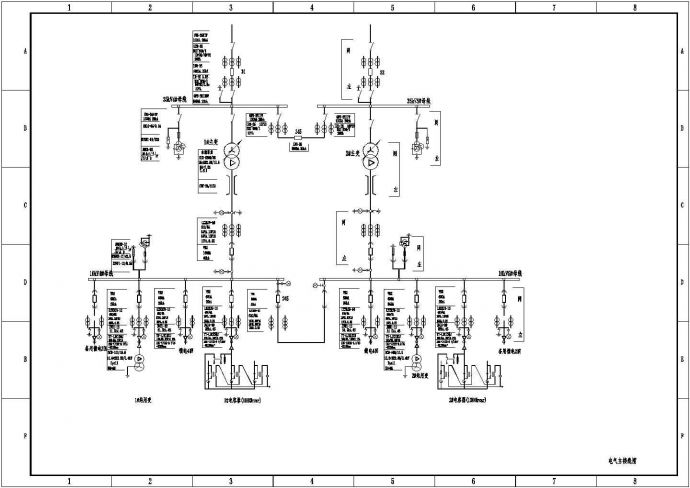 某35kV变电站主接线及CAD总平面设计图_图1