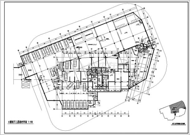 某地商业区小高层住宅楼全套建筑施工设计cad图纸(含建筑施工设计说明)-图二