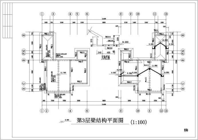某市别墅建筑结构设计CAD施工图_图1
