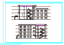 某地四层框架结构疾控中心cad建筑设计施工图纸-图二
