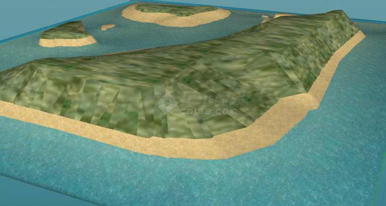 岩石湖山体山脉岛屿su模型-图二