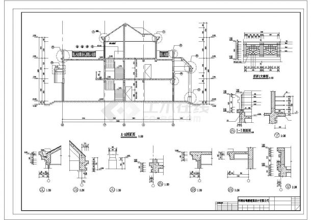 某地区三层独栋框架结构别墅建筑设计CAD图含效果图(设计说明）-图二
