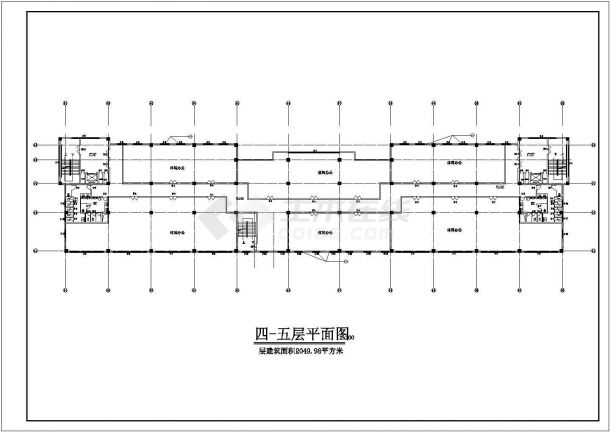 某小区12051平米六层娱乐城建筑设计施工图-图二