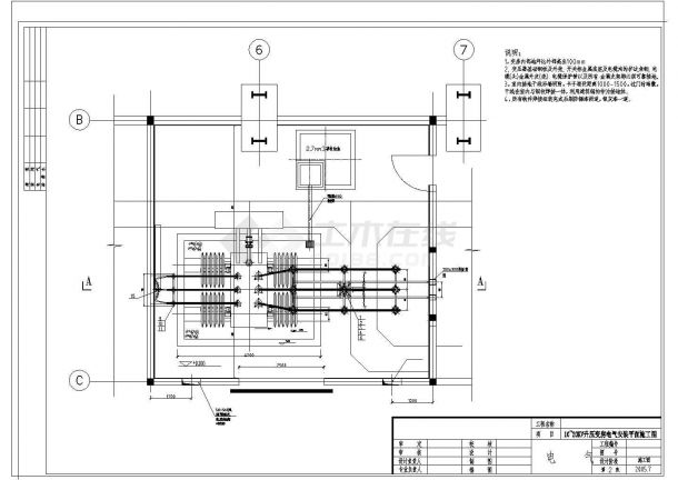 某变压器室电气CAD详细设计安装图-图一