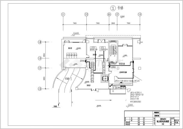 某高低压系统图及平面CAD设计布置图-图二