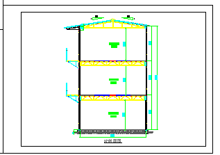 某工地夹芯板房K型钢结构拆装式活动房钢结构cad详图