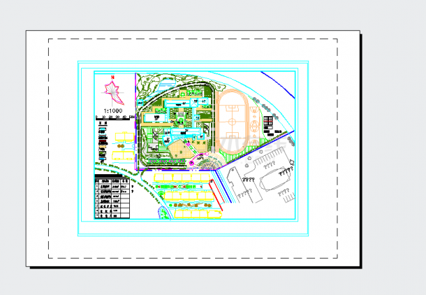 某小学规划建筑设计CAD图纸-图一