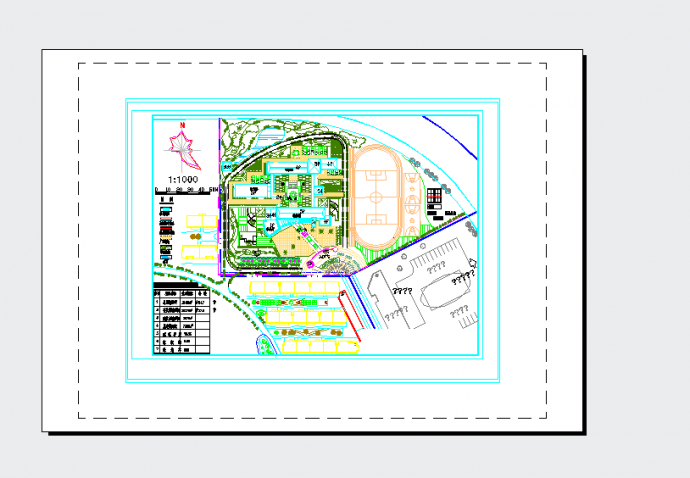 某小学规划建筑设计CAD图纸_图1
