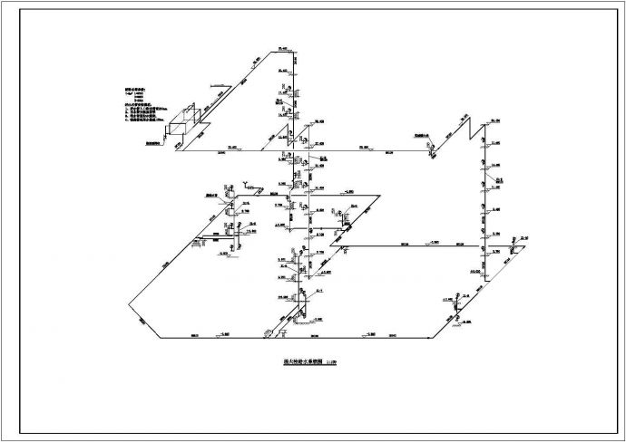 某地区8层L型商住楼给排水设计图（含设计说明）_图1