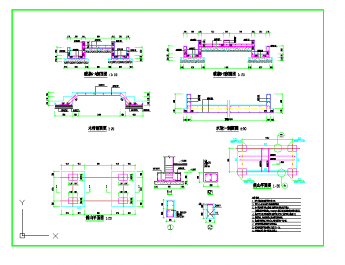 泉州宾馆庭院园林景观工程施工图CAD图纸_图1
